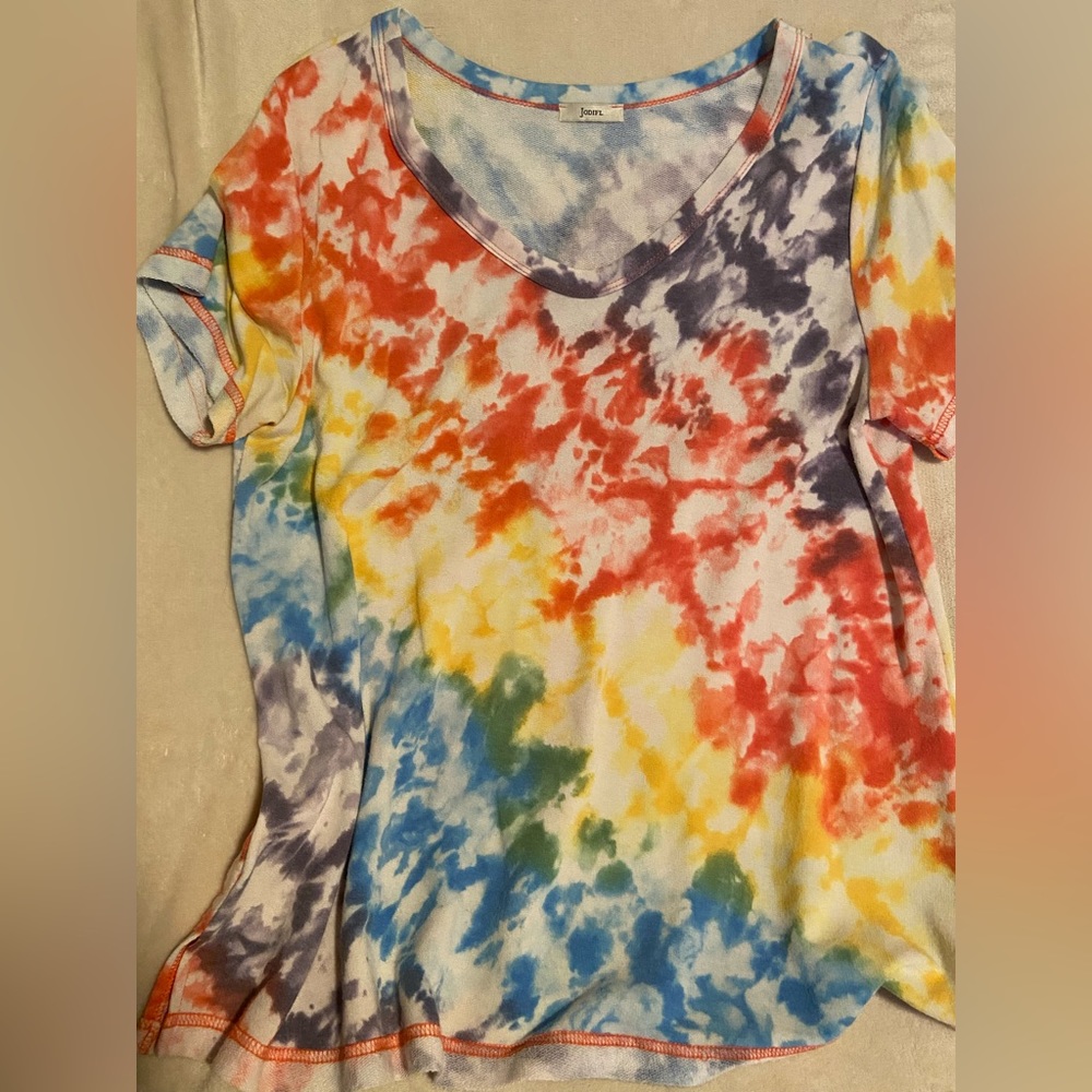Jodifl | Rainbow Tie Dye top, L